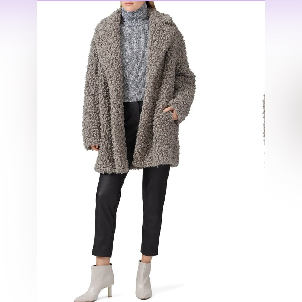 Tibi faux lamb peacoat